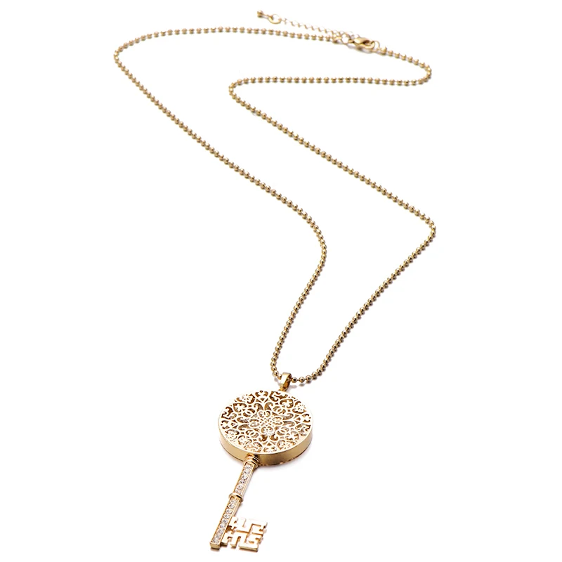 Женская цепочка на свитер ювелирное изделие из циркония ААА с медальоном и