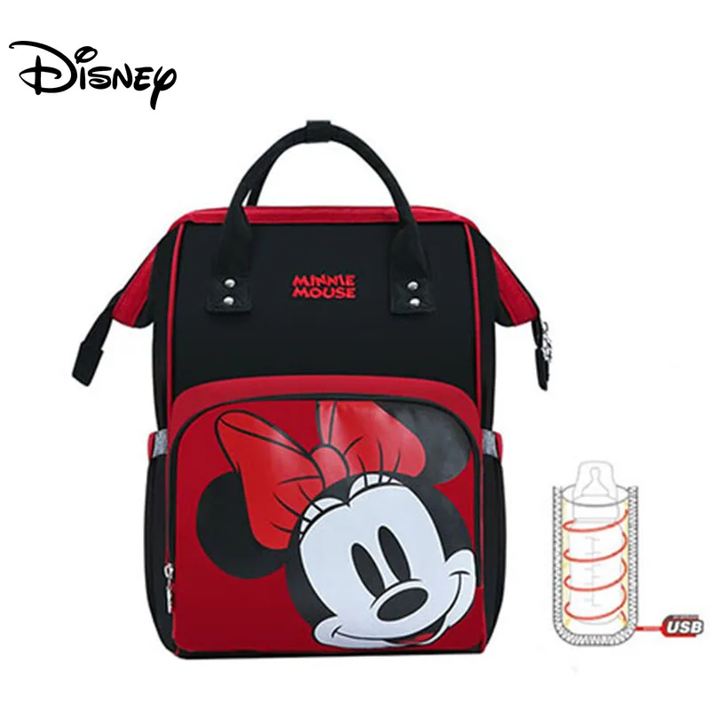 Сумка для подгузников Disney Minnie Mickey USB детские сумки мамы многофункциональная