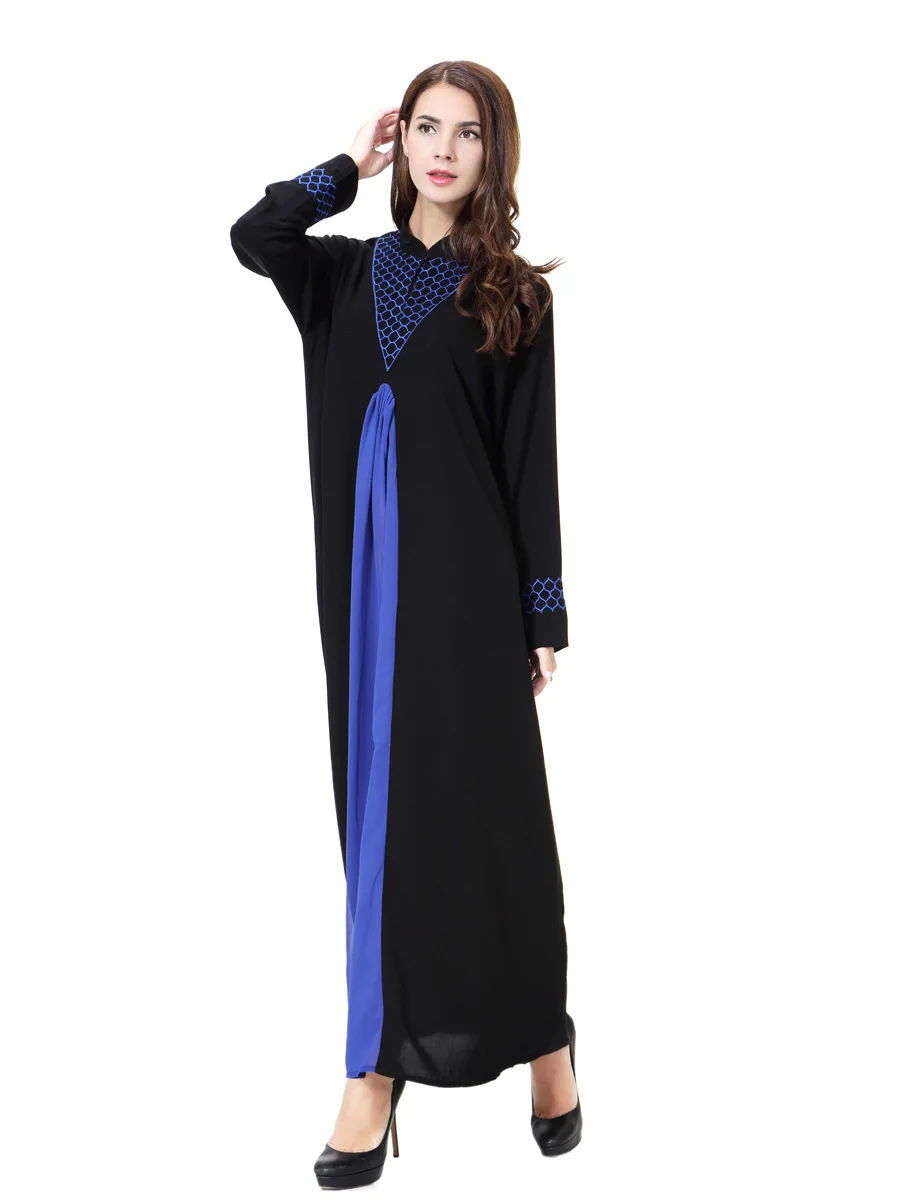Abaya Дубай женские мусульманские платья модные длинные макси платье Двухслойное