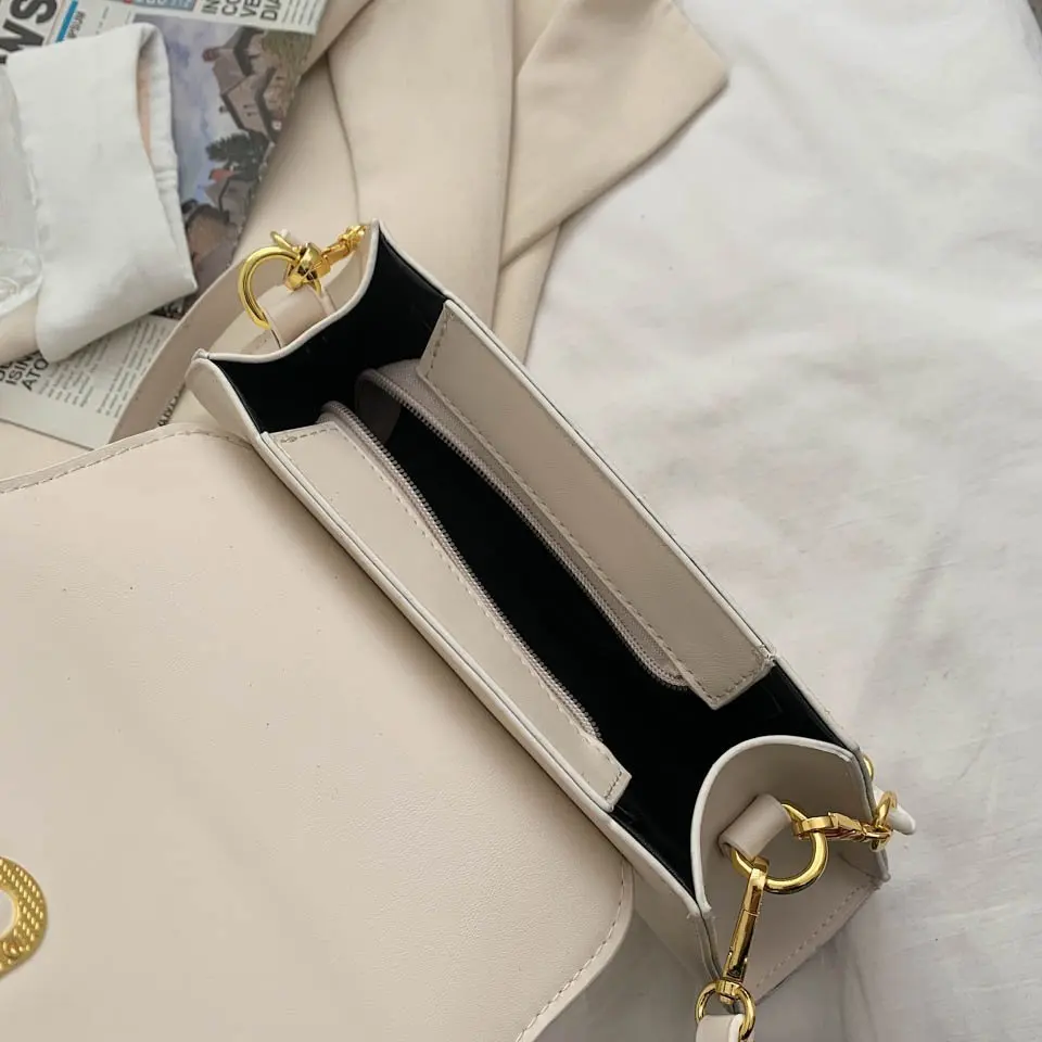 

Fashion Ladies Crescent Bag High Quality Pu Leather Armpit Shoulder Bag Simple Chain Messenger Handbag