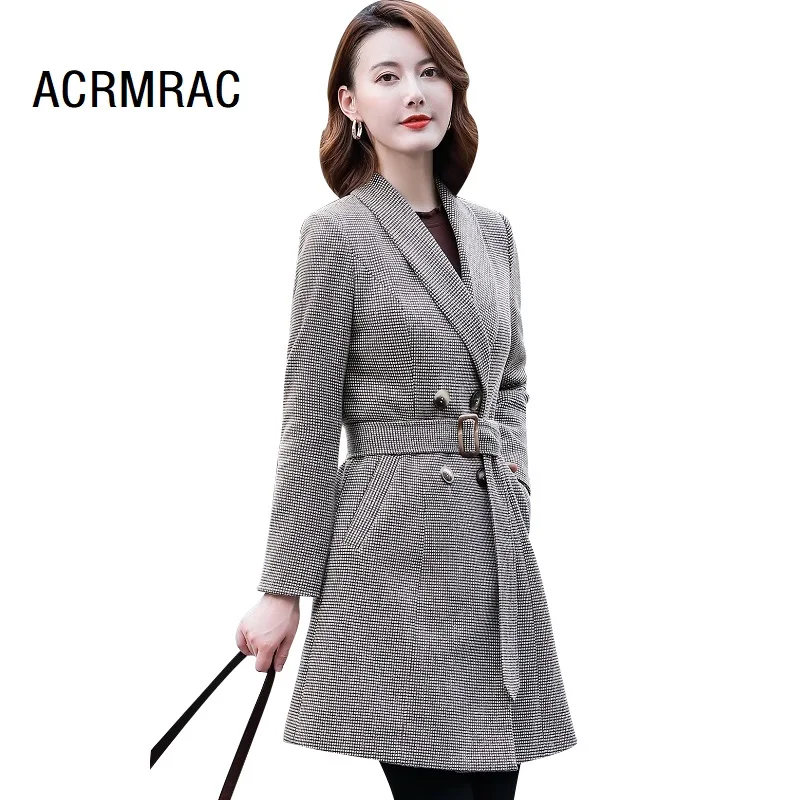 

Women's Clothing slim autumn Long sleeve long Blazer & Suits Blazers 6122