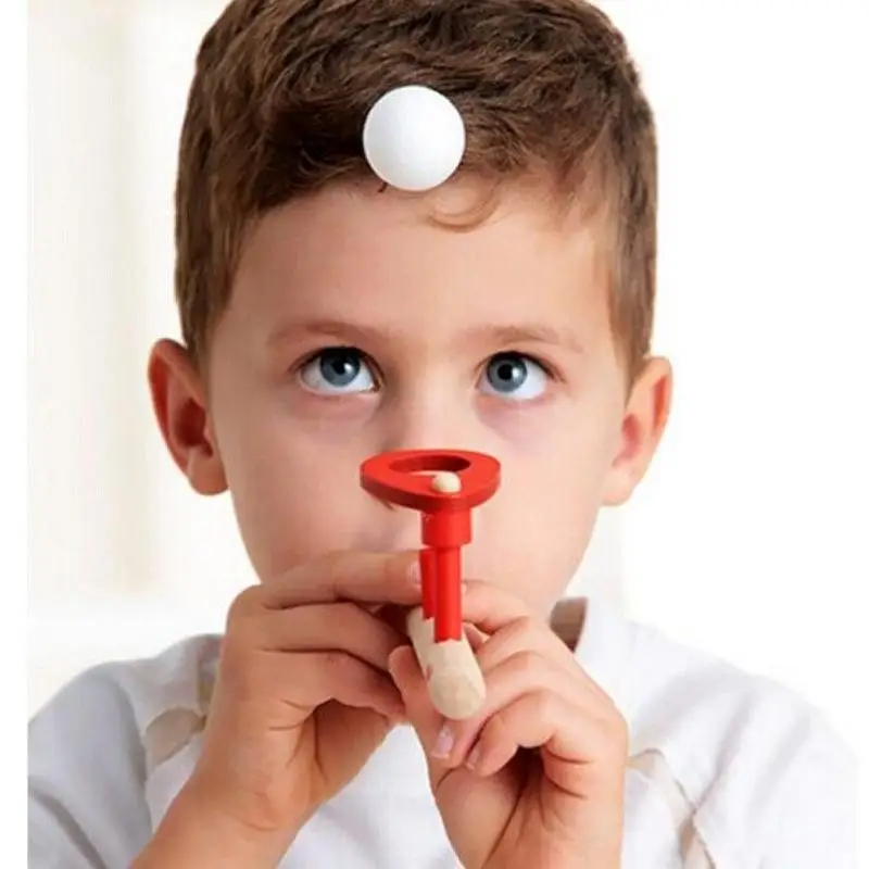 Pelota de espuma m&aacute;gica para deportes al aire libre para ni&ntilde;os, juguete divertido de tubo de madera flotante, juego de regalo, juguetes para soplar y malabares-0