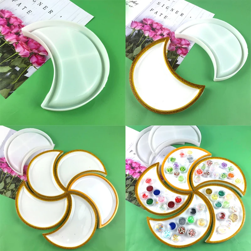 

Форма в виде полумесяца, поднос для хранения фруктов, доска, чайная чашка, коврик, форма, силиконовая форма из эпоксидной смолы, «сделай сам»,...