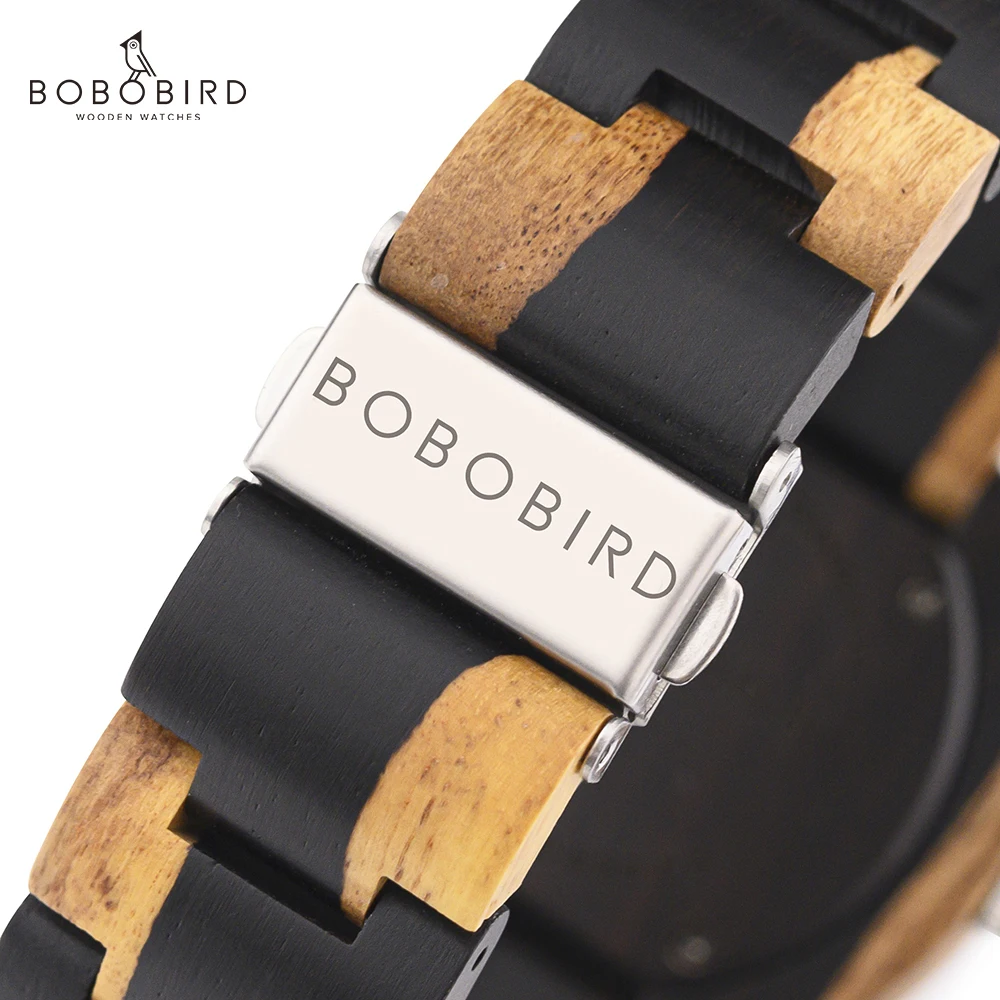 Деревянные мужские часы Bobo Bird деревянные кварцевые наручные с двумя часовыми