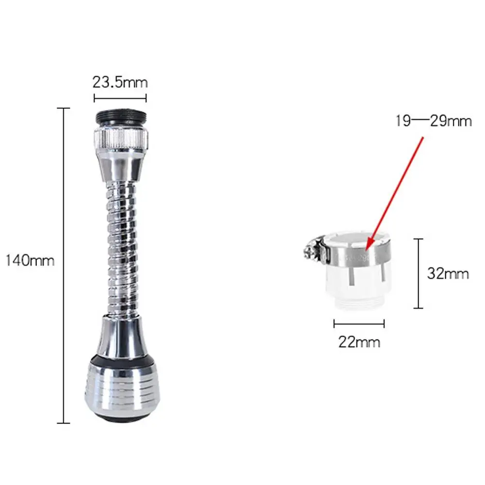 

Bathroom Faucet Extender 360 Rotatable Adjustable Kitchen Sink Water Tap Extension High Pressure Filter Nozzle Water Saving