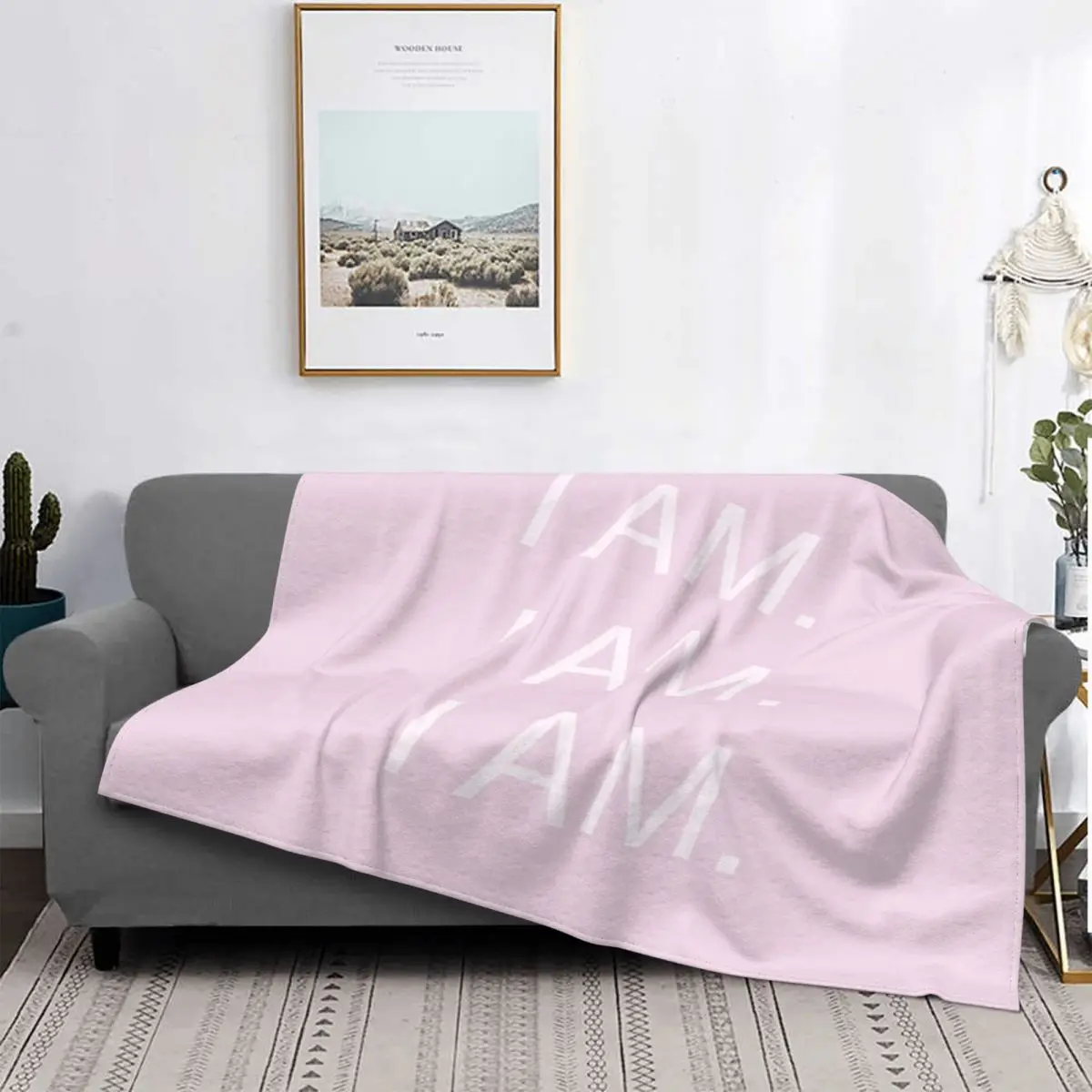 

I Am Blanket-colcha de muselina a cuadros para cama, manta con capucha, 135