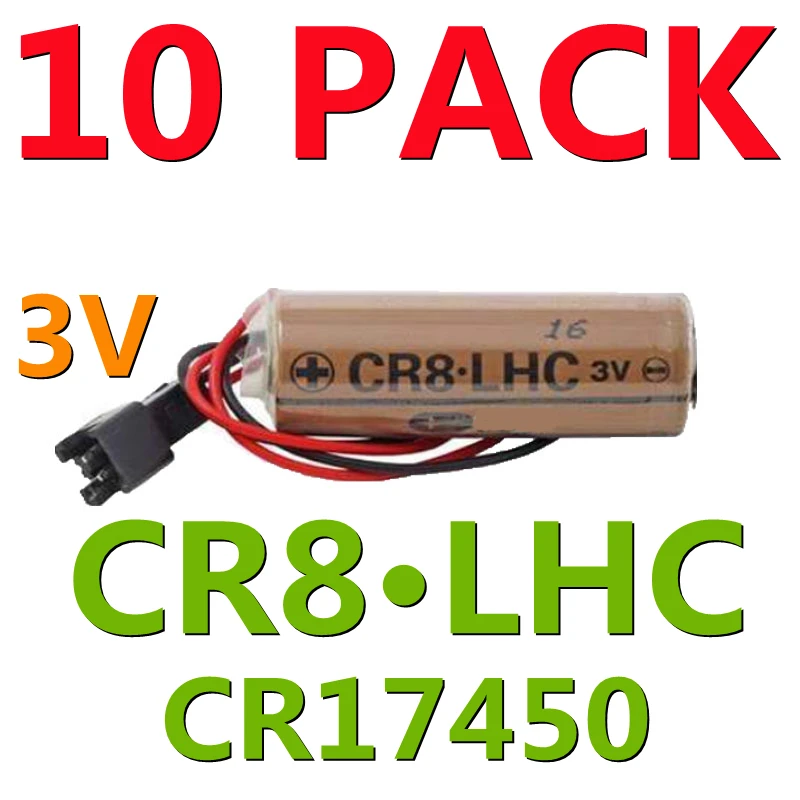 Оригинальная батарея CR8.LHC 3 в 2600 мАч CR17450SE CR17450 PLC промышленная литиевая батарея с черным разъемом, 10 шт.
