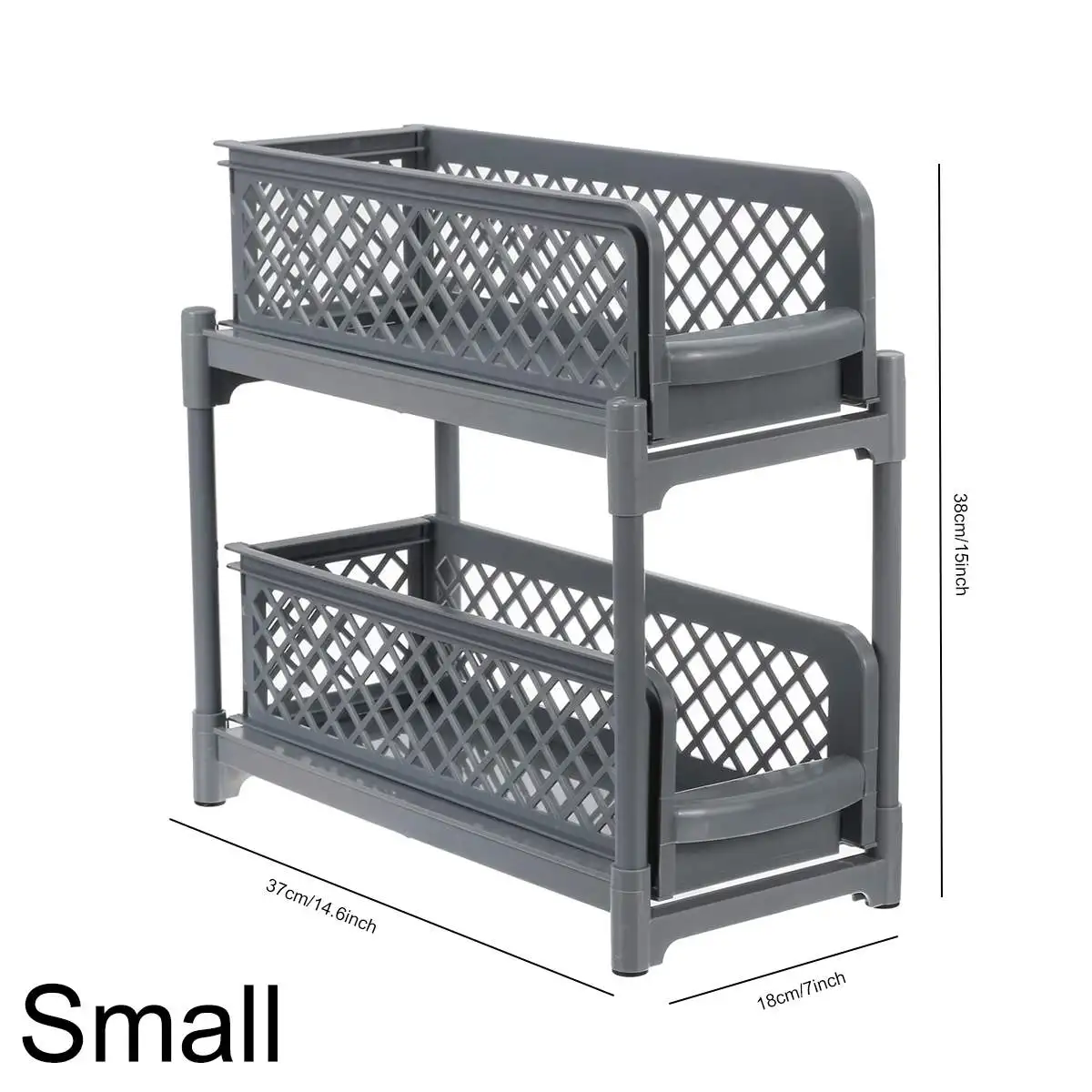 

2-Tier Storage Rack Organizer Shelf For Kitchen Bathroom Bedroom Livingroom Office Space Saver Storage Rack Home Organizer