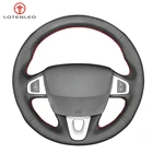 LQTENLEO черная чехол рулевого колеса автомобиля из натуральной кожи ручной работы для Renault Megane 3 (Coupe GT) RS 2010-2016