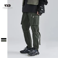 new 2022 cargo pants for man streetwear functional wind pocket zipper ribbon joggers pants men harajuku hip hop track trousers