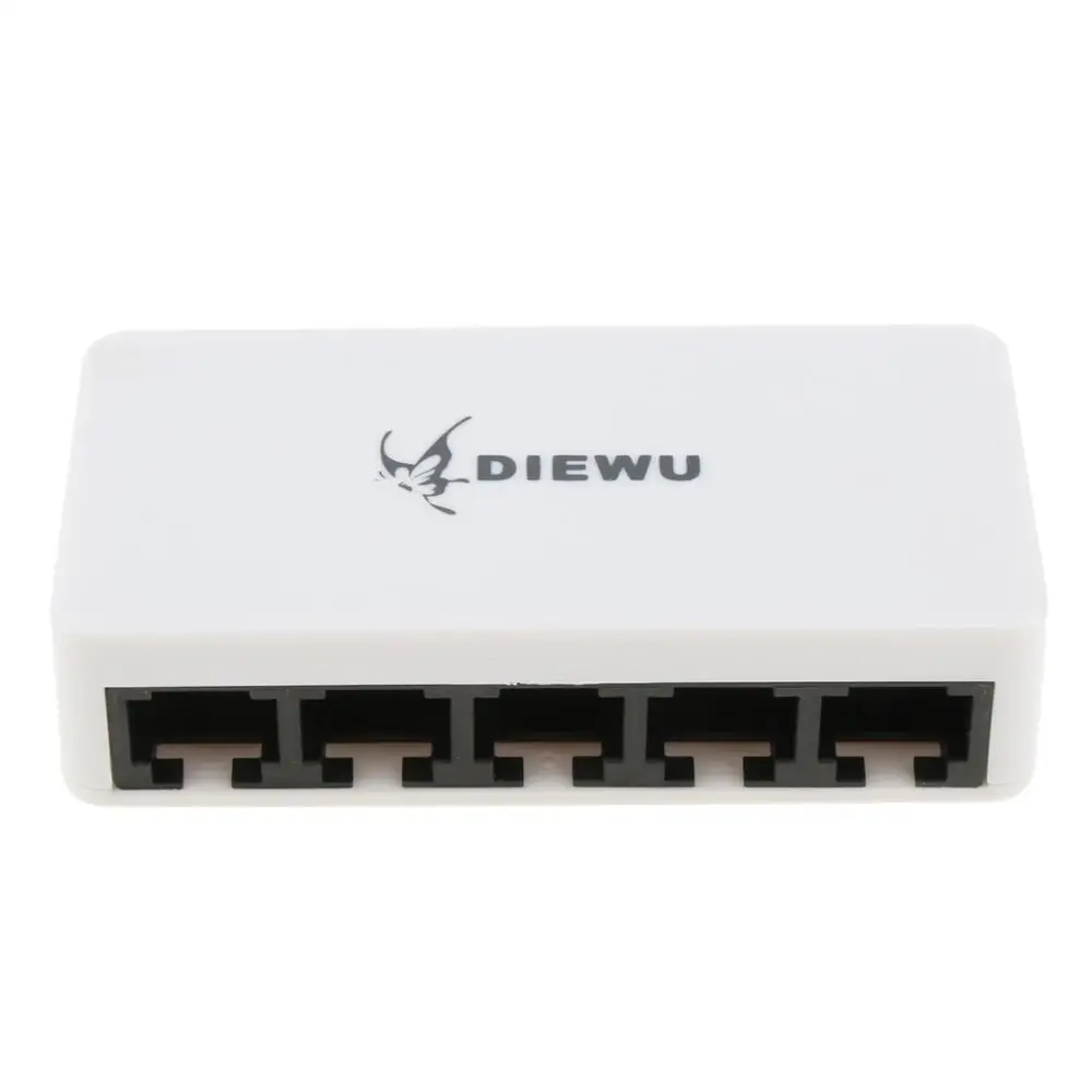 5 Порты Fast Ethernet RJ45 10/100 Мбит сетевой коммутатор концентратор для Mac Linux Xbox настольных ПК Портативный путешествия моноканальный центр
