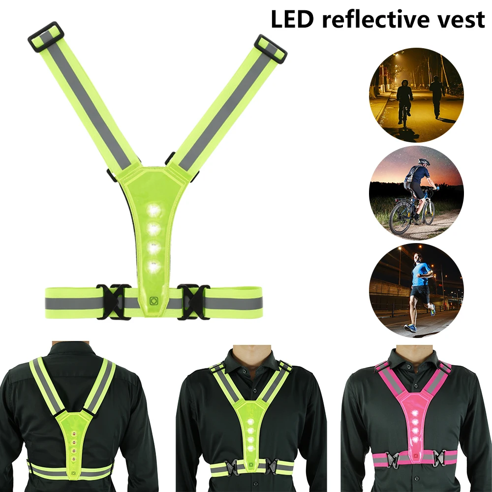 Велосипедный светодиодный сигнальный жилет велосипед Безопасность