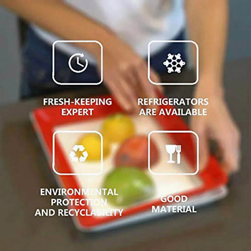 

Food Preservation Tray Creative Meat Keeping Fresh Organizer Vegetables Preservate Container Refrigerator Kitchen Eatables Stor