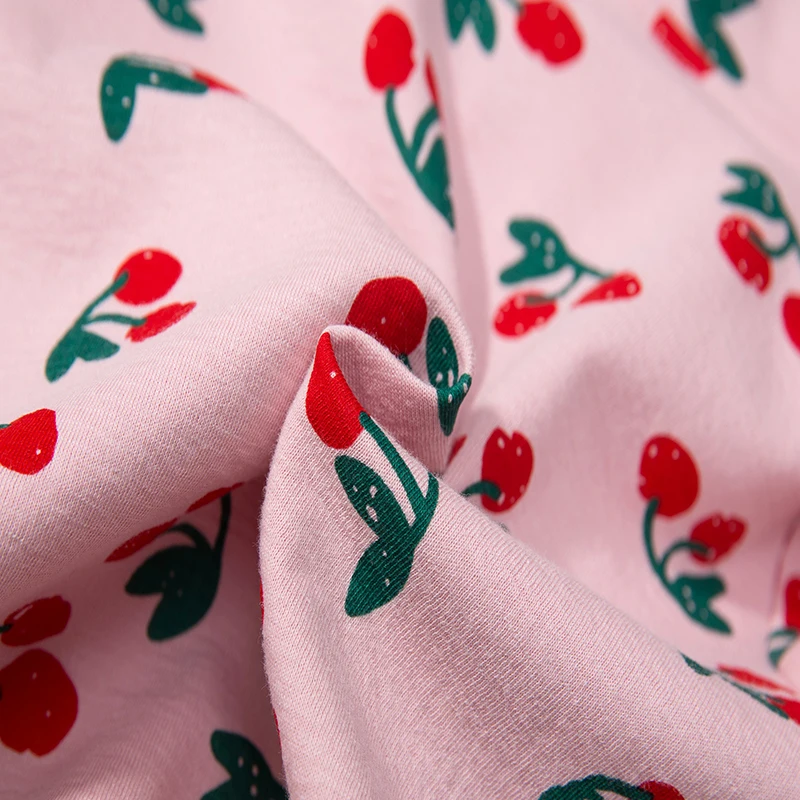 

Spring 2021 Cotton Baby Girl Sweet Cute Cherry Cartoon Print Hoodie With Lace Zipper Long Sleeves Jacket73 Size (12-18M)