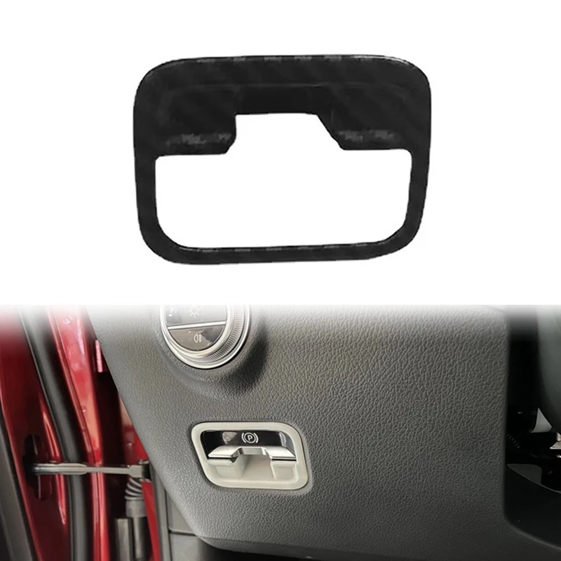 

Car Carbon Fiber Electronic Handbrake Hand Brake Panel Decoration Cover Frame Trim for Benz C-Class W206 2021 2022