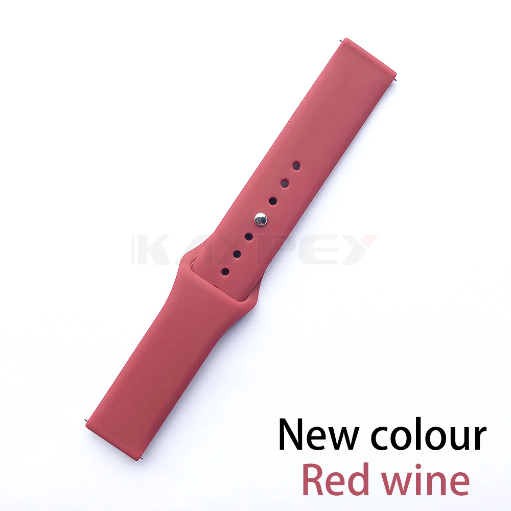 Red wine Силиконовый ремешок для часов Ремешок Для Xiaomi Huami Amazfit GTS Смарт-часы ремешок для Amazfit GTR 42 мм Браслет спортивный сменный Браслет - Цвет: Red wine