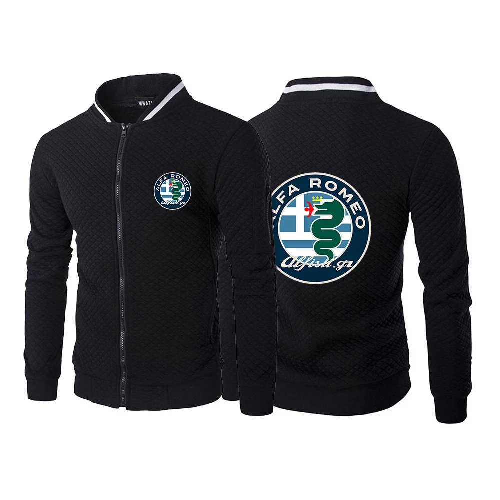 Свитшот мужской зимний на молнии с логотипом Alfa Romeo | Мужская одежда