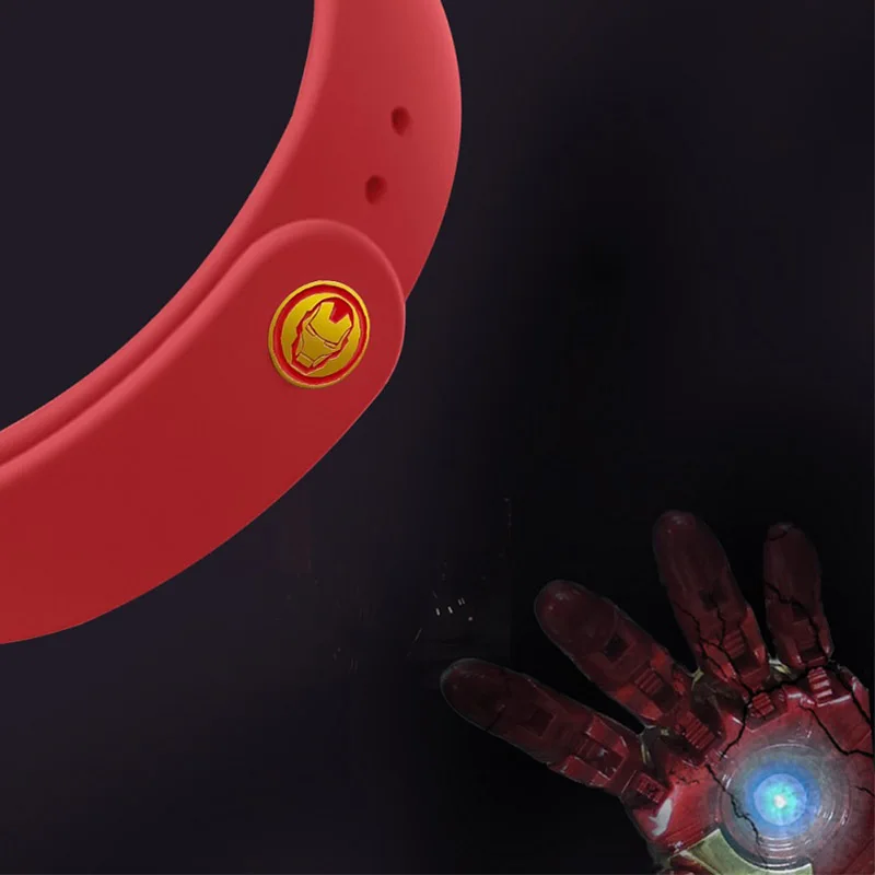 Red Iron Man Strap Xiaomi mi Band 4 ремешок для mi band 4/3 аксессуары браслет mi Band 3 силиконовый браслет Мстители Железный человек - Цвет: Red Iron Man Strap