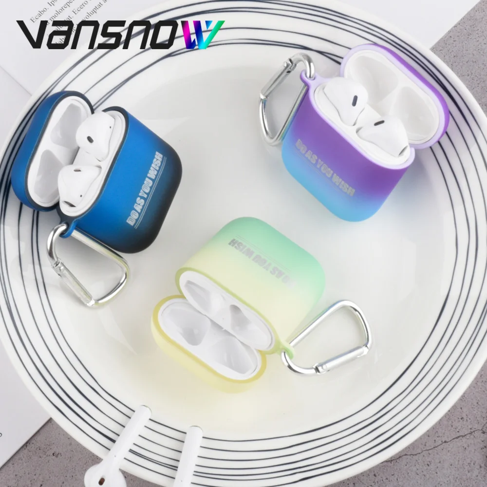 Уникальный градиентный защитный чехол для Airpods, чехол, беспроводной Bluetooth, чехол для наушников, для Airpods 2/1, аксессуары для Airpods