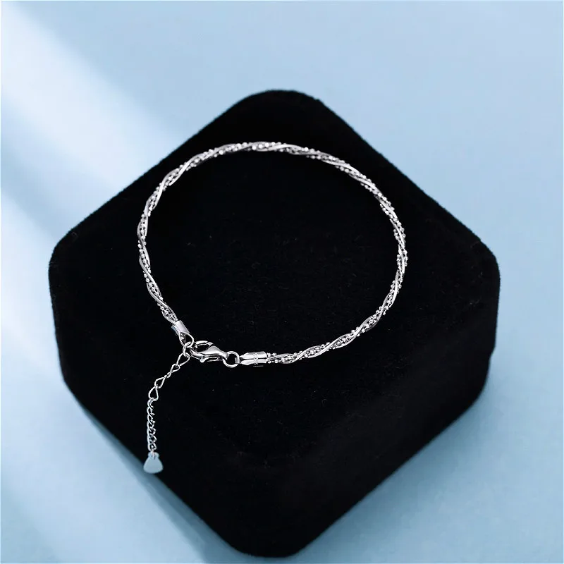 Женский многослойный браслет из серебра 925 пробы с бусинами | Украшения и