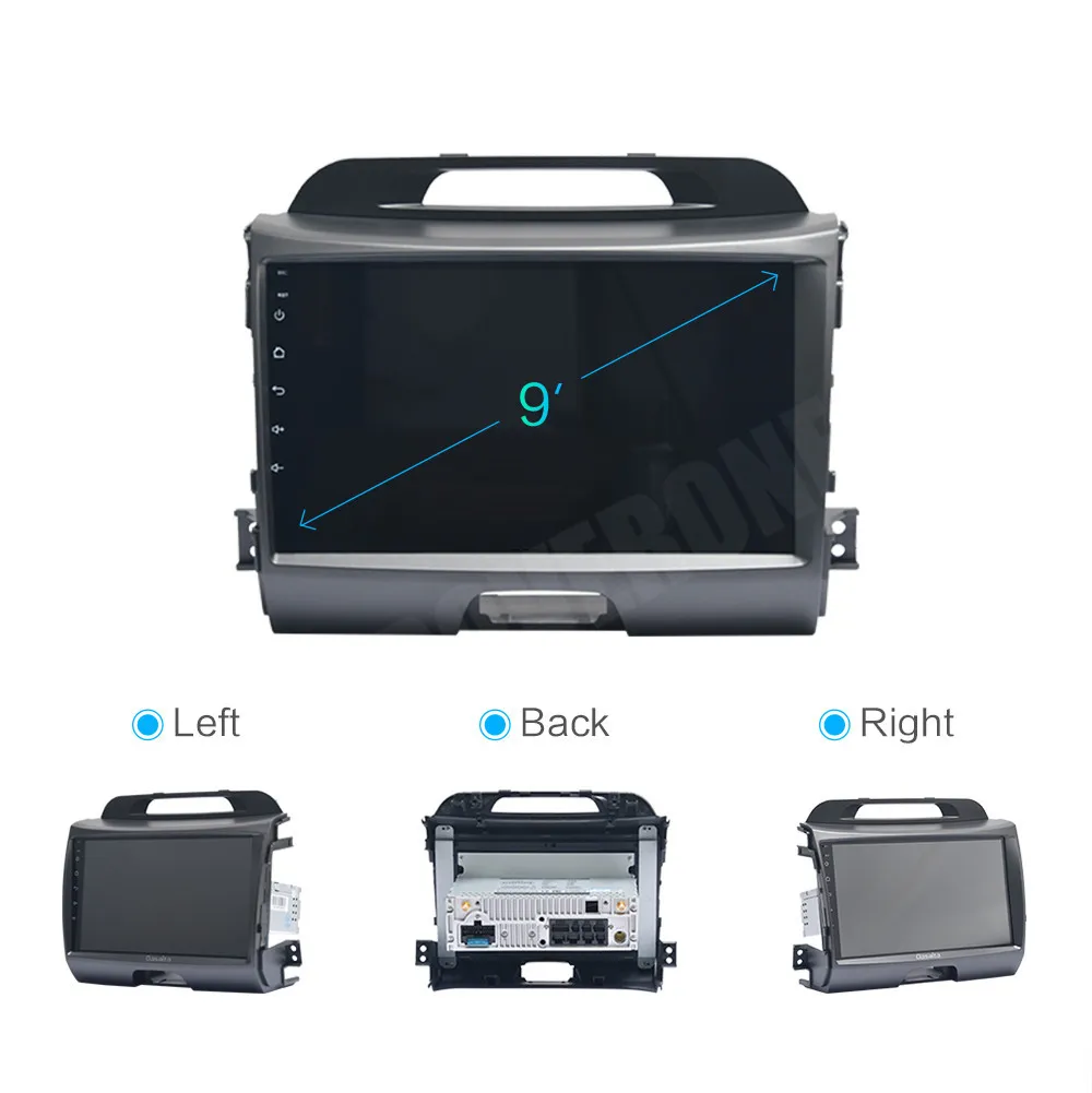 Для Kia Sportage R 2011 + Android 10 автомобильный магнитофон GPS навигация ГЛОНАСС Wifi