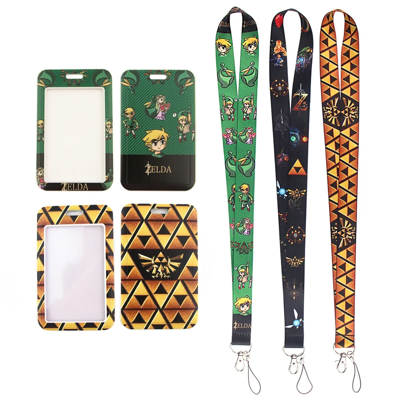 

24pcs/lot MD560 DMLSKY Cartoon Game Character Card Holder ID Holder Bus Card Holder Staff Card With Lanyard