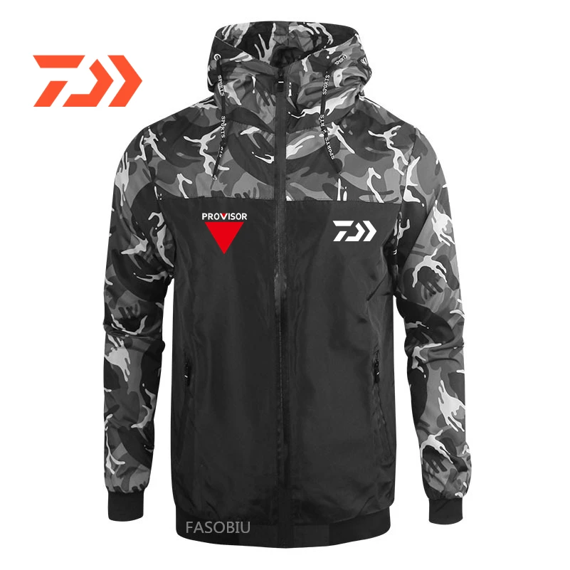 

Толстовка Daiwa Мужская камуфляжная, водонепроницаемая Повседневная рыболовная куртка, ветровка, верхняя одежда, весна-осень