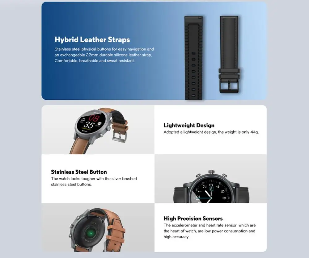 

2020 New Zeblaze NEO 3 Stylish Smart Watch IP68 Water & Dust Proof Smartwatch 20 days Battery Life Health & Fitness Tracker