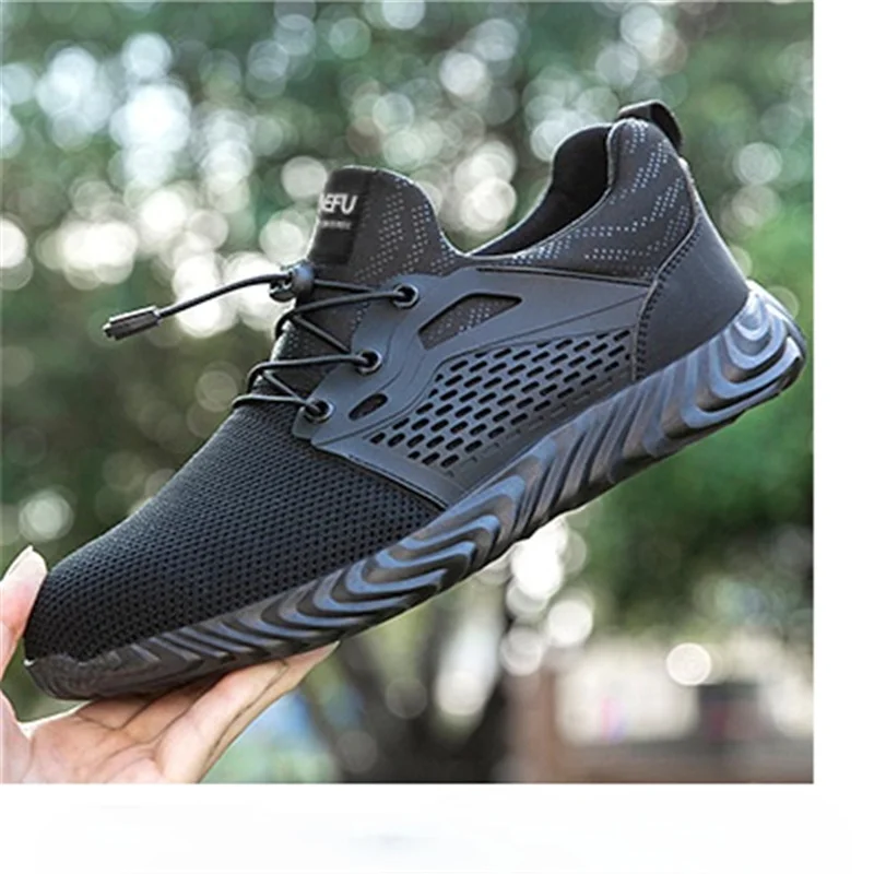 

Steel toe cap men's work safety shoes spring and autumn shoes lightweight breathable sneakers indestructible men's fashion shoes