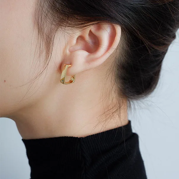 Брендовые дизайнерские серьги для женщин маленькие квадратные серьги-гвоздики