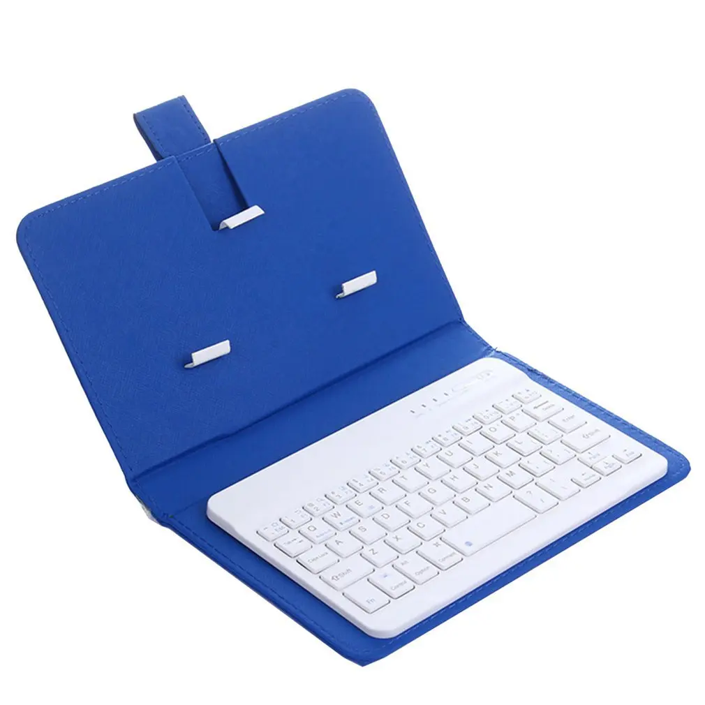 

Wireless Keyboard With Protective Cover Mobile Phone Keyboard Leather Case Protective Case with Data Cable