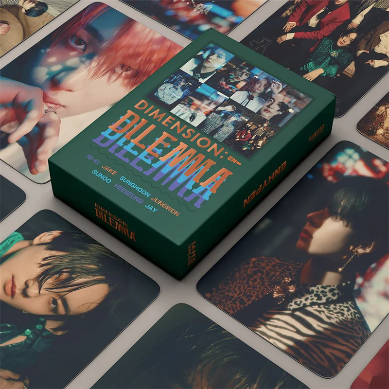 

54Pcs/Set Kpop ENHYPEN Postcard New Album DIMENSION : DILEMMA Lomo Cards EN-CONNECT Korean Photocard Poster for Fans Best Gifts
