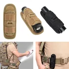 Тактический чехол для фонарика Molle, чехол с держателем фонарь ря, вращающийся на 360 градусов, кобура для EDC ножевой фонарик, аксессуары для охоты