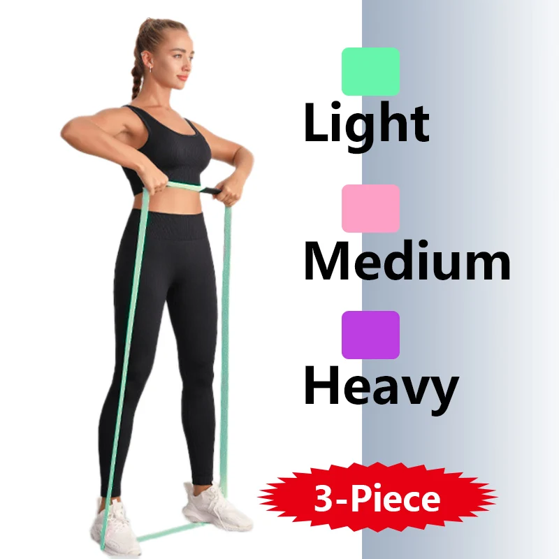 

Fitness Long Resistance Bands Workout Fabric Set Exercise Elastic Booty Bands For Pull Up Woman Assist 3-Piece Leg