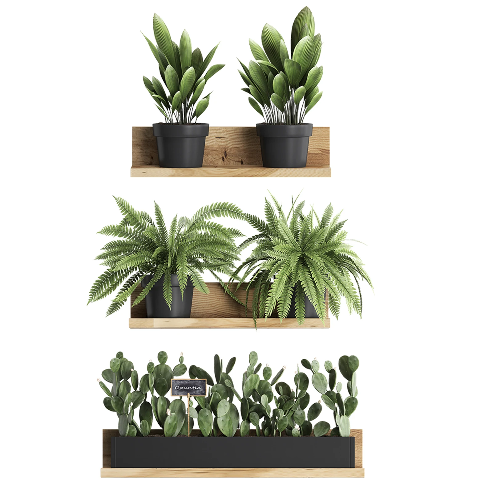 Наклейки на стену с зелеными растениями 2 шт. | Дом и сад