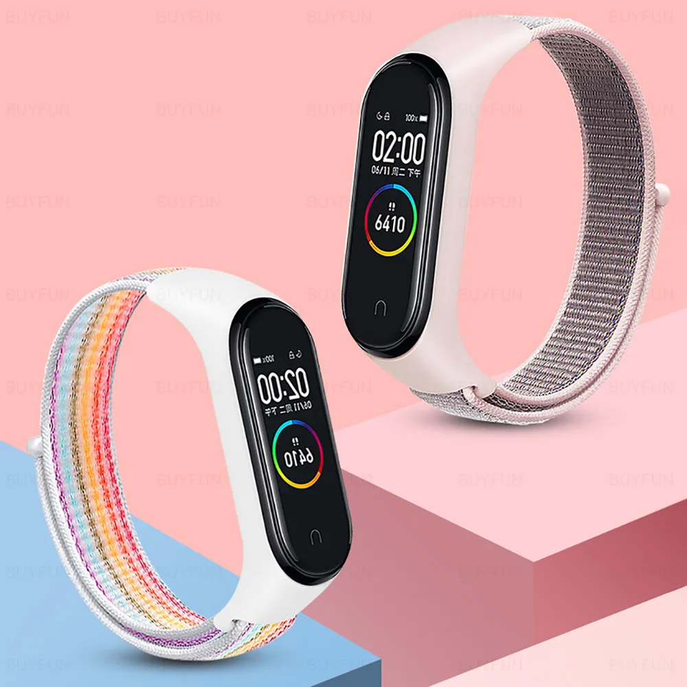 

Nylon Loop Strap For Xiaomi MI Band 6 5 4 3 Sport Breathable Replacement Wristband For Mi Band5 Smart Watch Bracelet Accessories