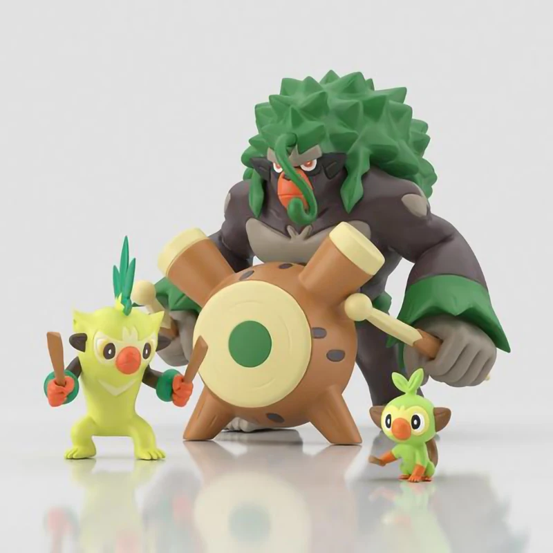 

BANDAI Anime POKEMON Digimon Adventure Rillaboom Modeling Doll PVC Action Figure Collectible Model