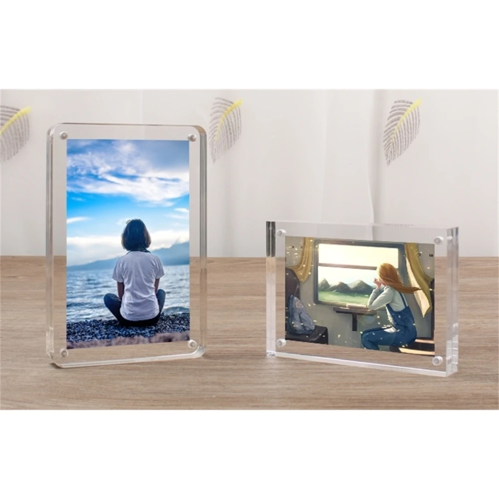 

3.5'' 82x56mm Picture Frame Cadre Photo Frames For Pictures Acrylic Photo Frame Creative Mini Marco Foto Porta Retrato Homedecor