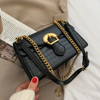 stone pattern pu leather crossbody bags for women 2020 female branded totes branded fashion chain shoulder handbags and purses