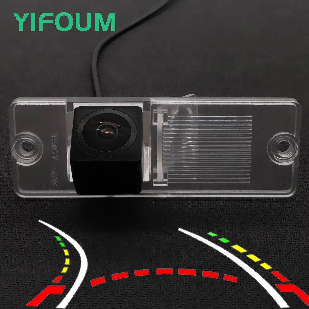 AHD Fisheye 12LED Dynamic Trajectory Car Rear View Camera For Mitsubishi Pajero V3 V5 V6 V7 V8 V9 V93 V97 Shogun Montero Sport