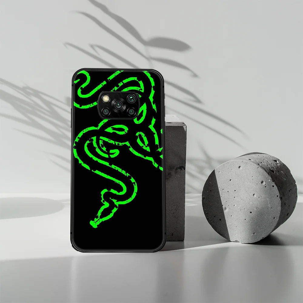 

Razer Brand Phone case Cover Hull For Xiaomi Mi A2 A3 8 9 9T Note 10 Se Lite Pro black Prime Fashion Coque Silicone Waterproof