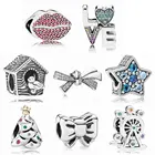 Оригинальные винтажные весенние шармы в виде птичьего домика, милые домашние шармы с красными губами, подходят для стандартных украшений