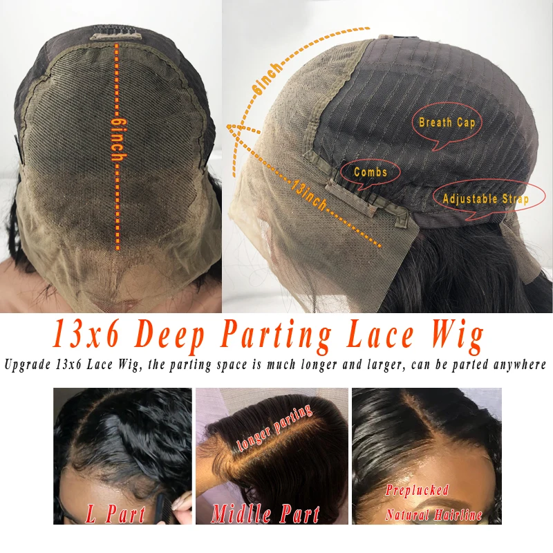 

13X6 Deep Part Kinky Curly Lace Front Human Hair Wigs With Bang For Black Women HD Transparent Lace Short PrePlucked Frontal Wig