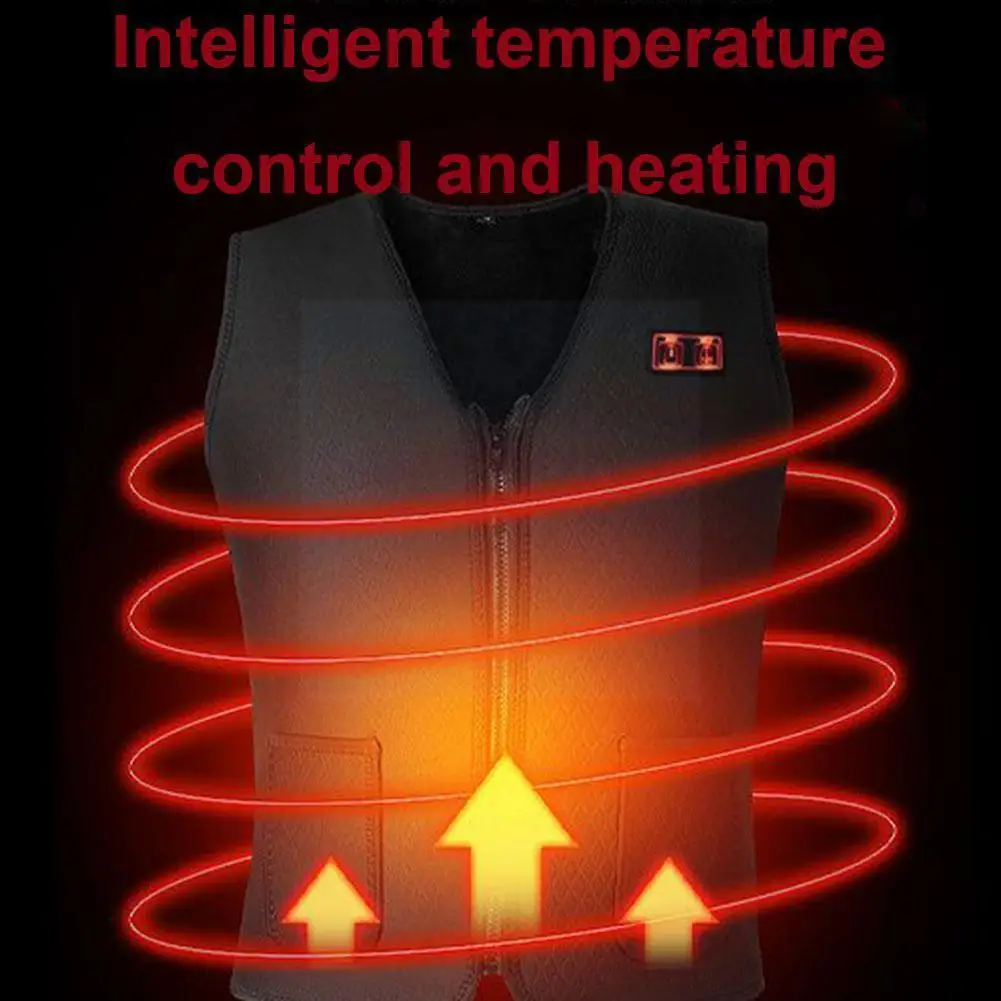

Electric Heated Vest Washable Usb Charging Heating Camping Hiking Temperature Warm Warm Hunting Outdoor Jacket Jacket Contr J9C3