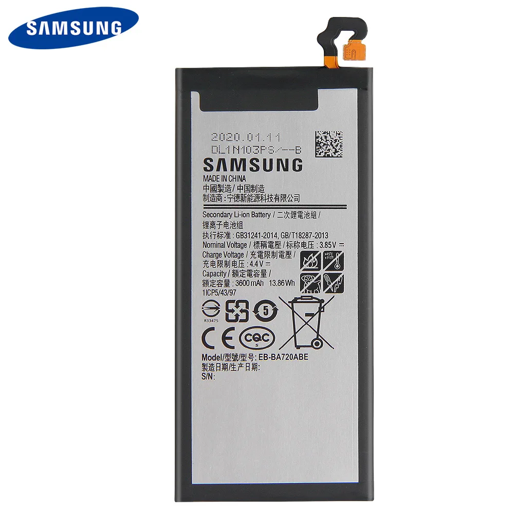 Оригинальная Аккумуляторная батарея для Samsung GALAXY A7 2017 версия A720 оригинальная