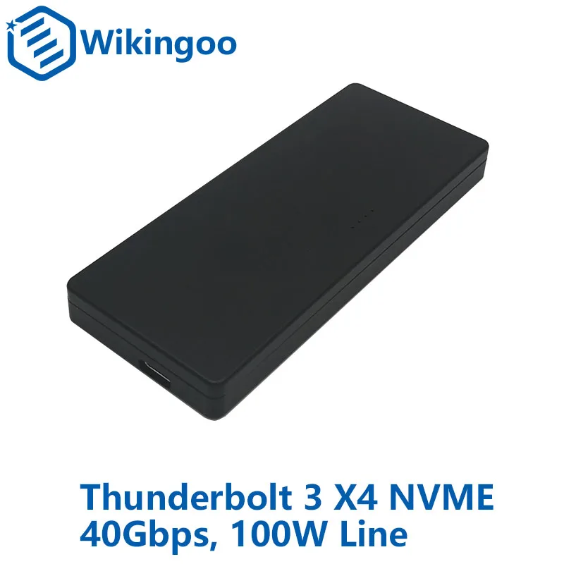 

Wikingoo Thunderbolt 3 m.2 nvme Enclosure mobile box case NVME TO TYPE-C aluminium TYPE C3.1 m. 2 USB3.1 M.2 PCIE U.2 SSD