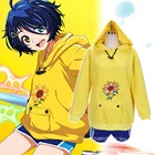 Толстовка с капюшоном для косплея Ohto Ai, повседневный Свободный свитшот с аниме принтом в стиле чудо-яйцо, полный комплект, короткие носки с сумочкой и париком, подарок