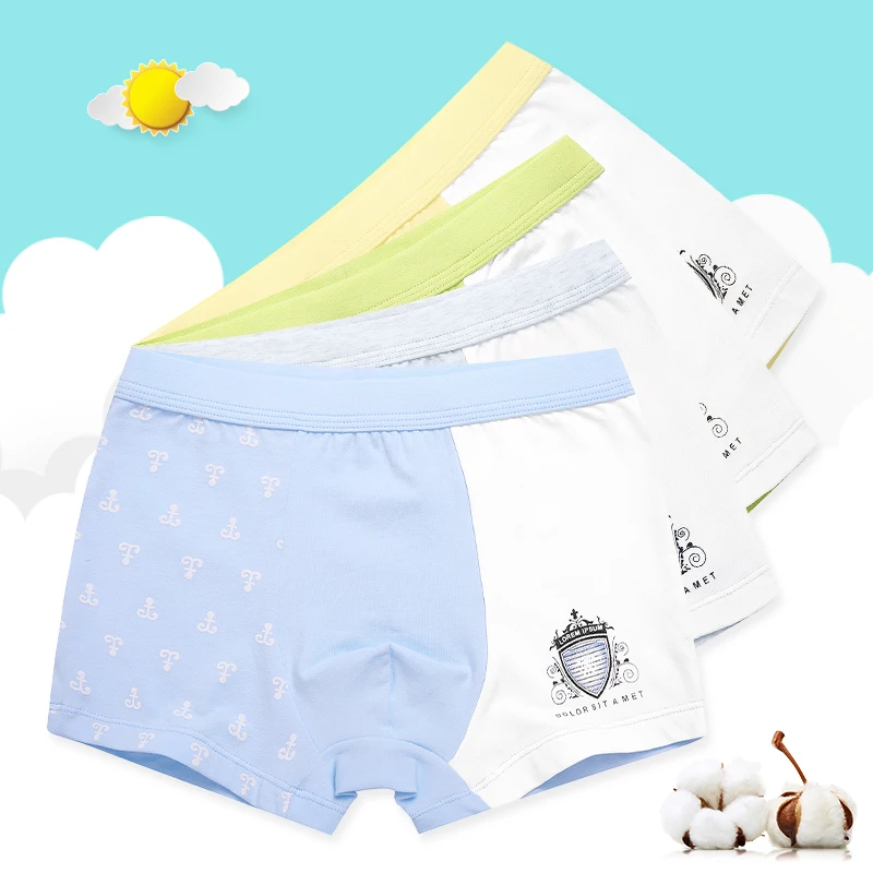 Хлопковые трусы для мальчиков детское нижнее белье боксеры шорты малышей