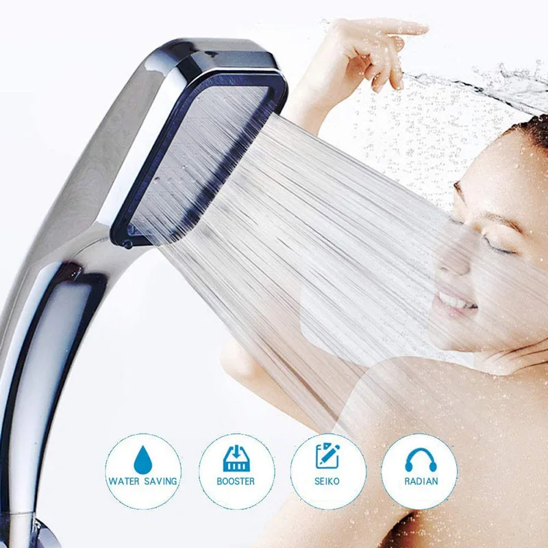 

300 Holes High Pressure Shower Head Water Saving Filter Spray Nozzle Rainfall Chrome Showerhead Bathroom Watering Can