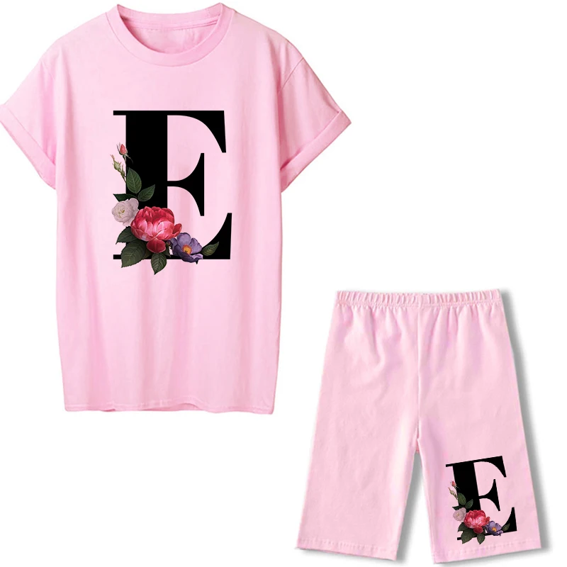 

2021 Short Sleeve Sexy Tshirt And Pant Sports Suits Biker Shorts Two Piece Set Women Fashion Tracksuit Summer Outfits For Woman